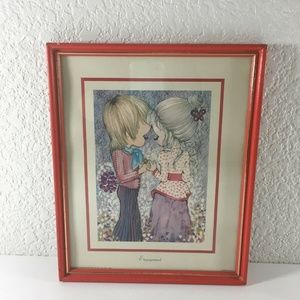 Couple in Love 1974 Retro Litho Picture